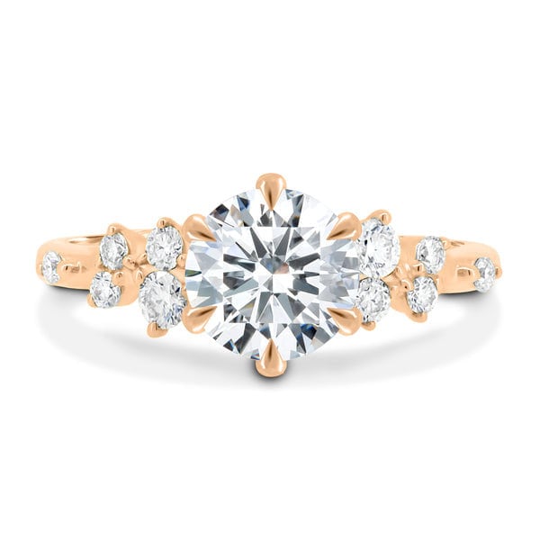 Round 2.24tcw Lab Grown Diamond, Three Stone Diamond Solitaire Engagement ring