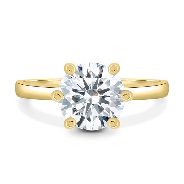 Round 2.00ct Lab Grown Diamond Cathedral Solitaire Engagement ring, EF Color, VS Clarity