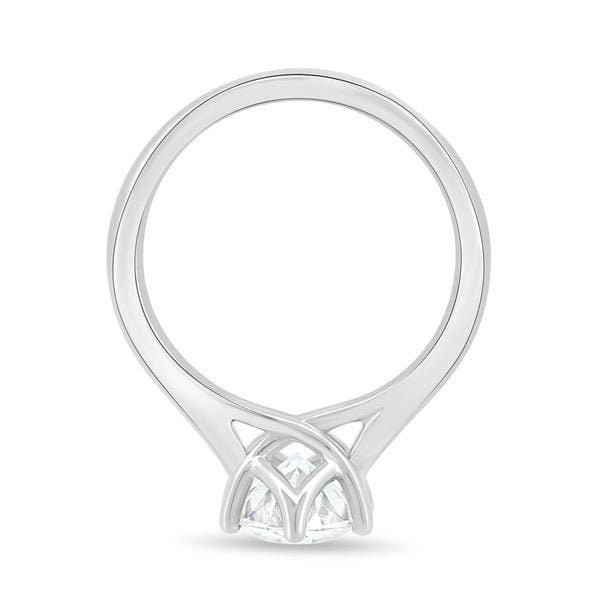 Round 1.5ct Lab Grown diamond, EF Color, VS Clarity, 6 Claw Solitaire engagement ring