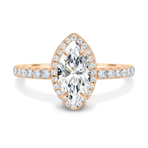 Marquise 2.50tcw Lab Grown Diamond Halo Engagement ring, EF Color, VS Clarity