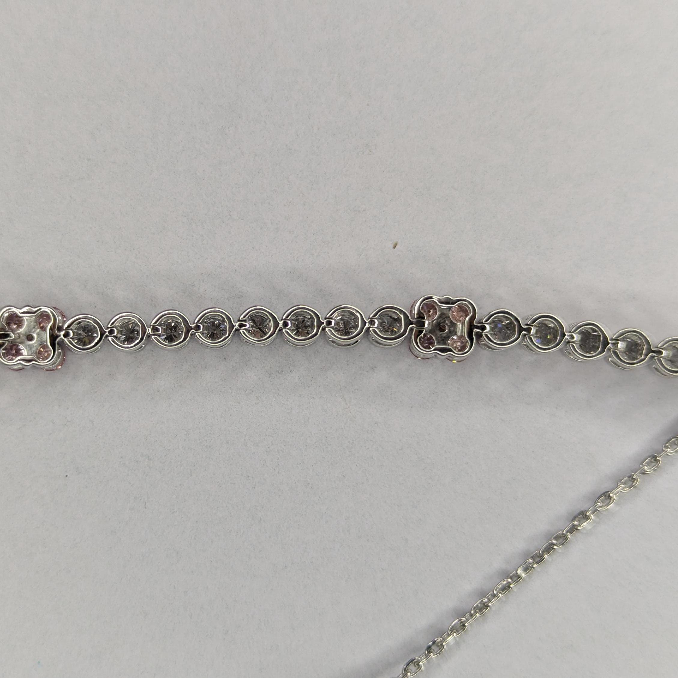 Round 4.35tcw Lab Grown Diamond Tennis Bracelet, EF Color, VS Clarity - IGI Certificate