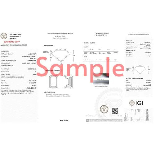 Round 2.55tcw Lab Grown Diamond Solitaire Pave Engagement Ring, EF Color, VS Clarity - IGI Certificate