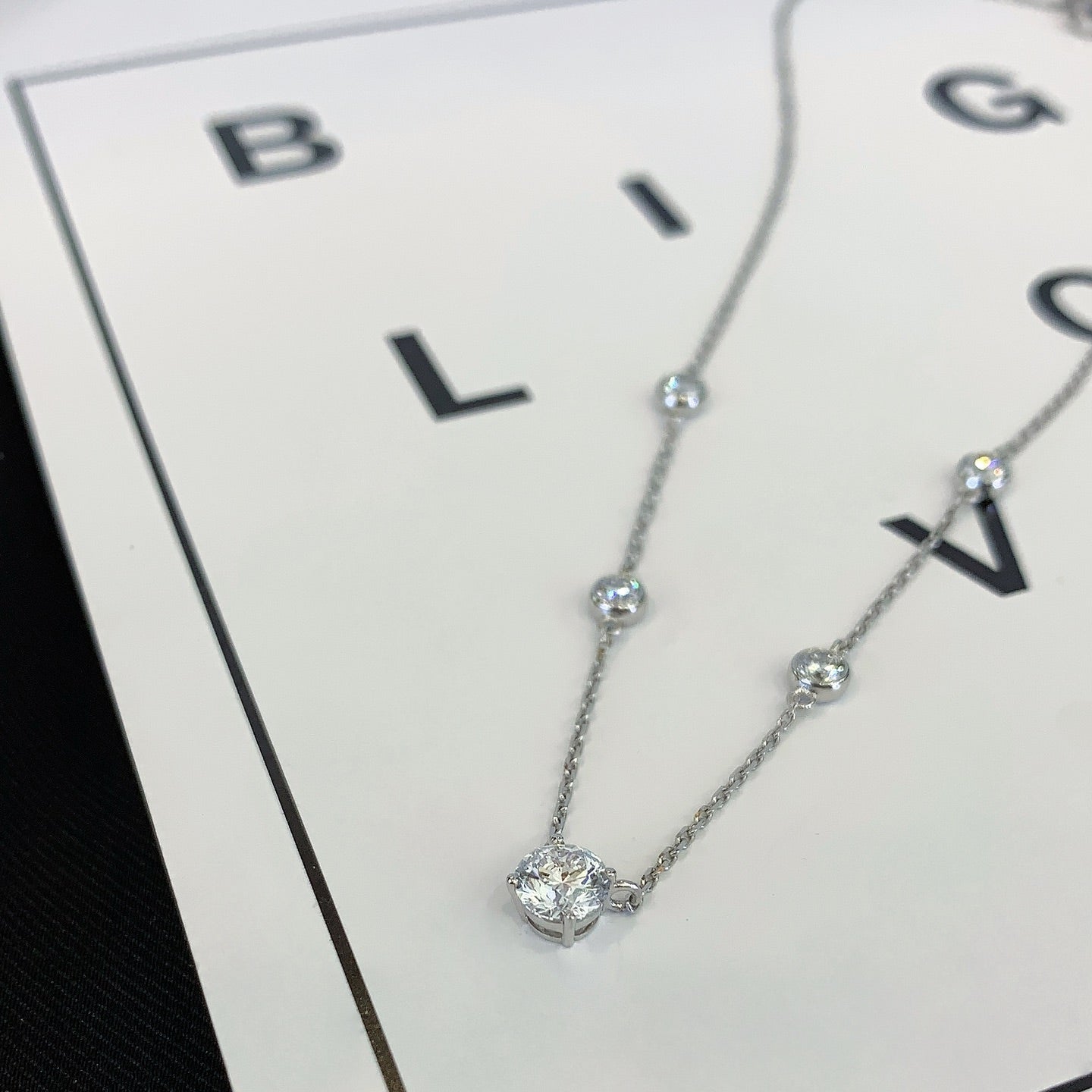 Round 0.80tcw Lab Grown Diamond The Yard Necklace, EF Color, VS Clarity - IGI Certified Necklace